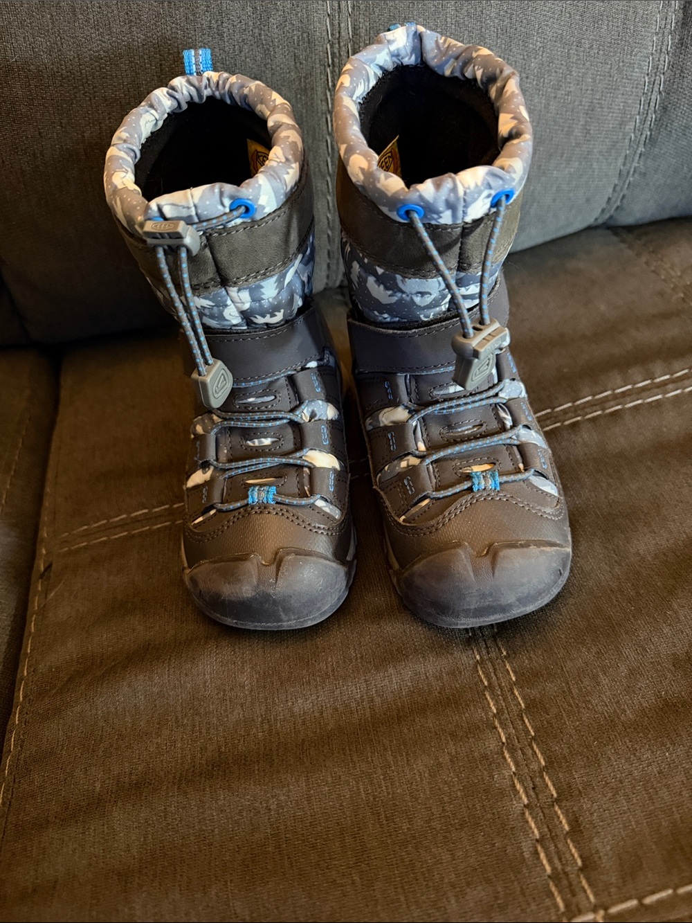 Keen Kids Winter Snow Boots - Gray/Blue